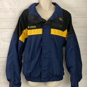 Columbia Size XL Vintage Bugaboo Blue & Yellow Winter Jacket